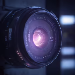 a small lens that is attached to the camera