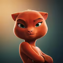 an animal that has blue eyes and a big orange cat