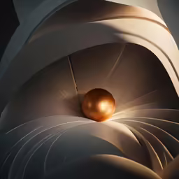 an apple sitting inside of a tall white object