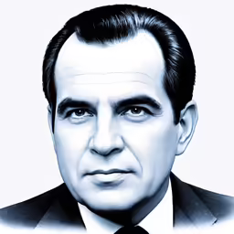 a drawing of a man in a black and white photo