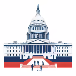 the capitol building with some people in front