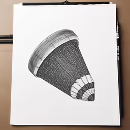 drawing - a hot air balloon, on a piece of paper