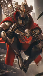 knight kneeling down in suit of armor while holding a knife
