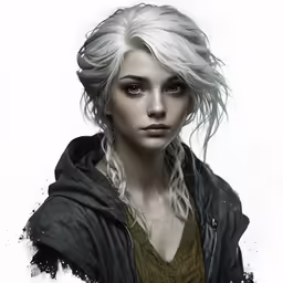 a woman wearing a jacket and blonde hair