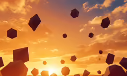 a beautiful sky filled with lots of geometric shapes