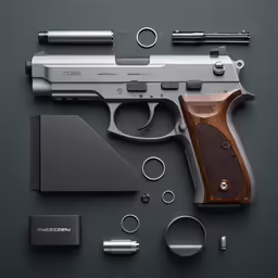 the smith and jones model 22, with accessories