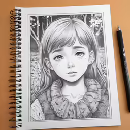 pencil drawing of a girl by artzcarust