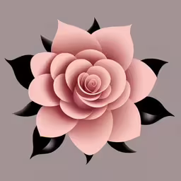 a pink flower with black leaves on it,an image of a flower with black leaves