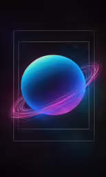 an abstract photo with the image of saturn
