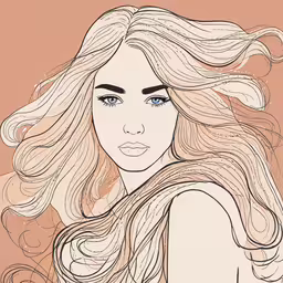a drawing of a woman