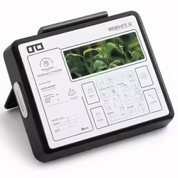 a white and black tabletop holds pictures