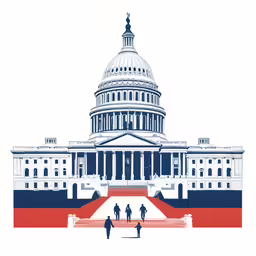 an illustrated capital building in washington dc