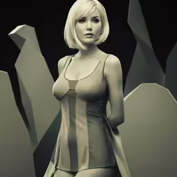 a stylized digital painting of a woman in a very elegant outfit