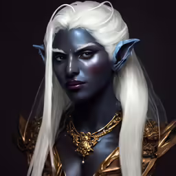 a woman dressed as elf with white hair
