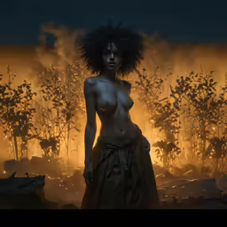 a woman with very nice cleavage posing in an unfaithed setting