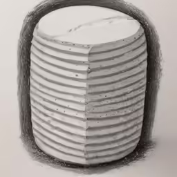 an image of a piece of cake that has been drawn on