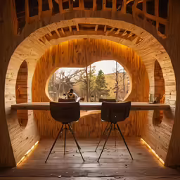 there are two chairs that are on the table in this photo