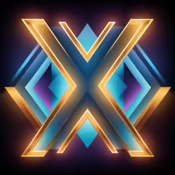 a very artistic digital art image with geometric shapes