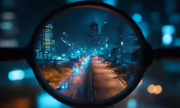 a rear view mirror sitting on the side of a road