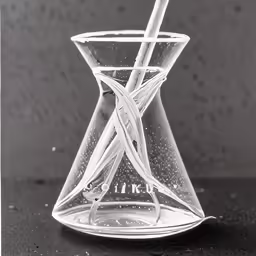 there is something in the glass with a straw inside
