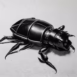 the black bug has large antennae and antennae