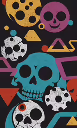 some very cute skulls that have some faces on them