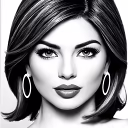 woman with dark makeup and large earrings