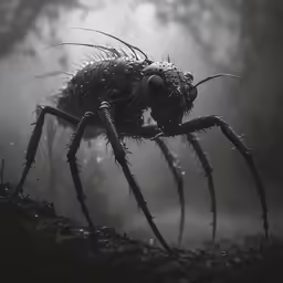 an image of a spider in the dark