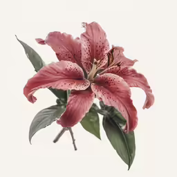 a beautiful flower sits on a white background