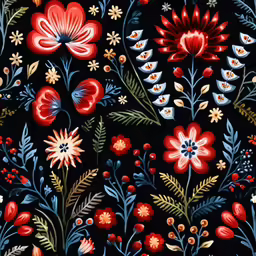a picture of a floral design on a black background