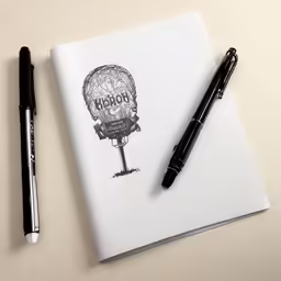 a notebook with the word brooklyn drawn on it