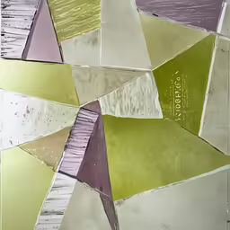 a painting with multiple colors and different patterns