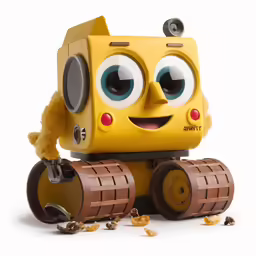 a small toy that has been made to look like a robot