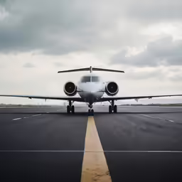 a white plane sitting on top of an airport runway
