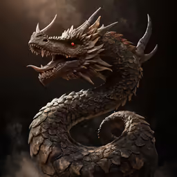 an artistic drawing of a chinese dragon