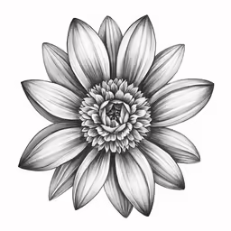 a drawing of a flower that looks like it has been drawn