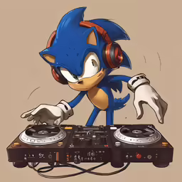 a hedge dj and his turntable for a musical event