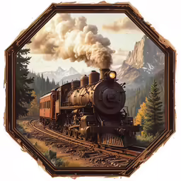 a train is traveling down the railroad tracks