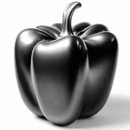 a picture of three peppers sitting next to each other