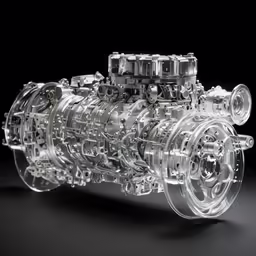 a 3d printed car engine is seen in this photograph