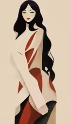 a woman in a white dress with long hair