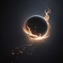 an abstract picture of a ball of fire