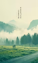 a couple of people that are standing in the grass