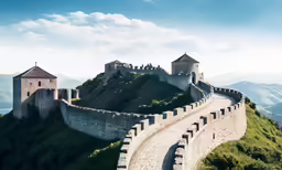 an old looking city perched on the side of a mountain