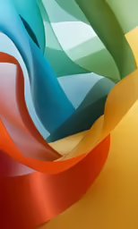 the back side of some multicolored ribbon
