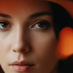 closeup image of a beautiful woman with long hair