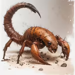 the insect is being watched over by two other insects