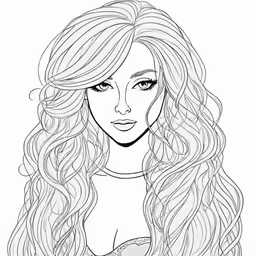 a portrait of a woman with long hair