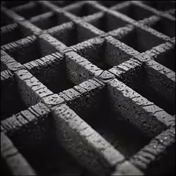 a close up of a cement structure with letters carved into it