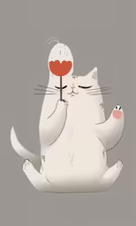this is an image of a cat and a mouse